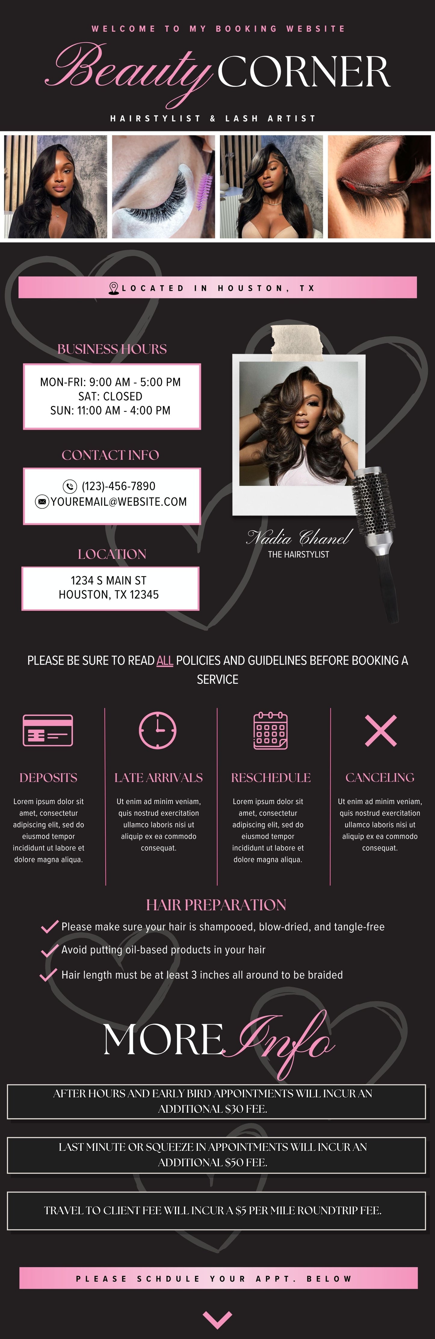 Beauty Corner Acuity Design Template