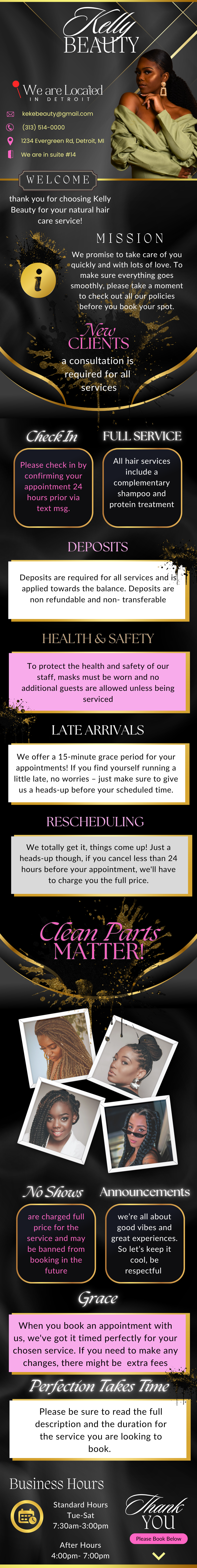 Black Party Acuity Design Template