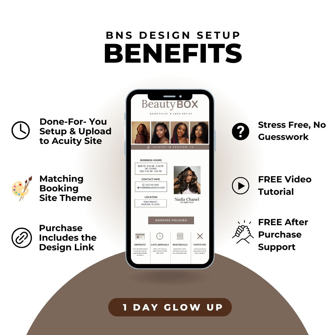 The Beauty Box Acuity Design Template