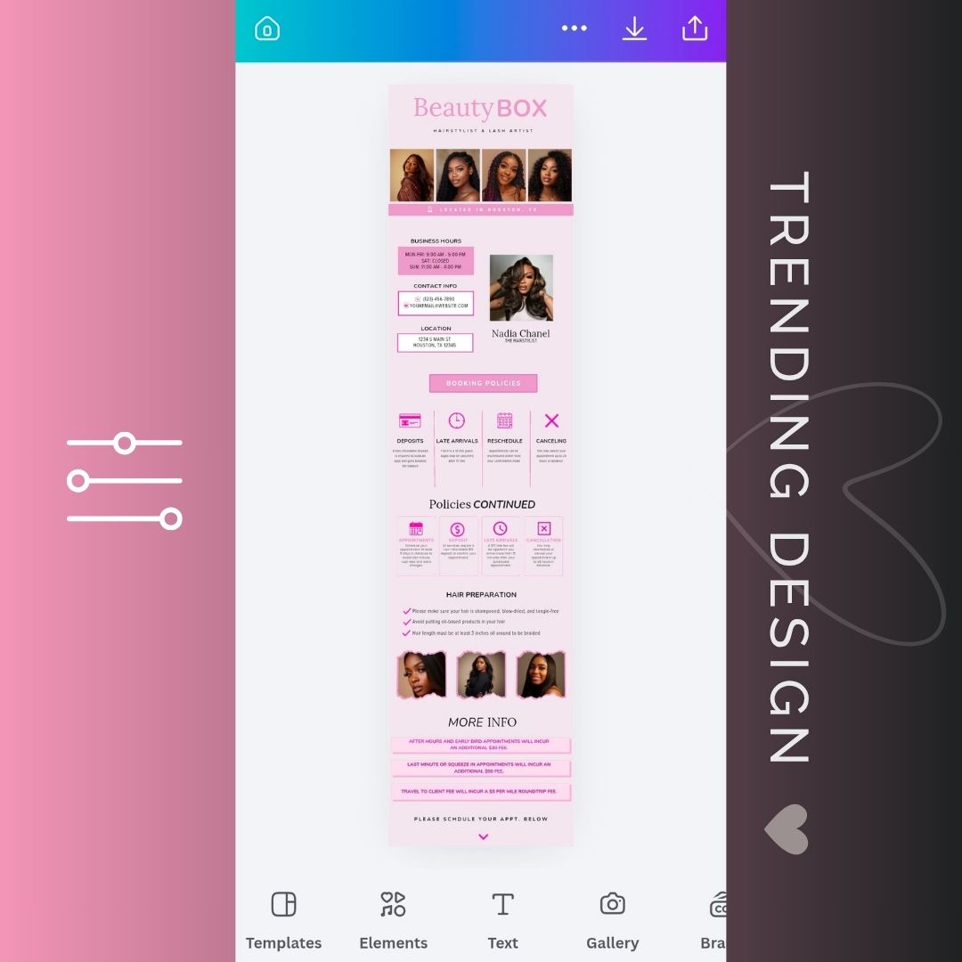 The Beauty Box Acuity Design Template