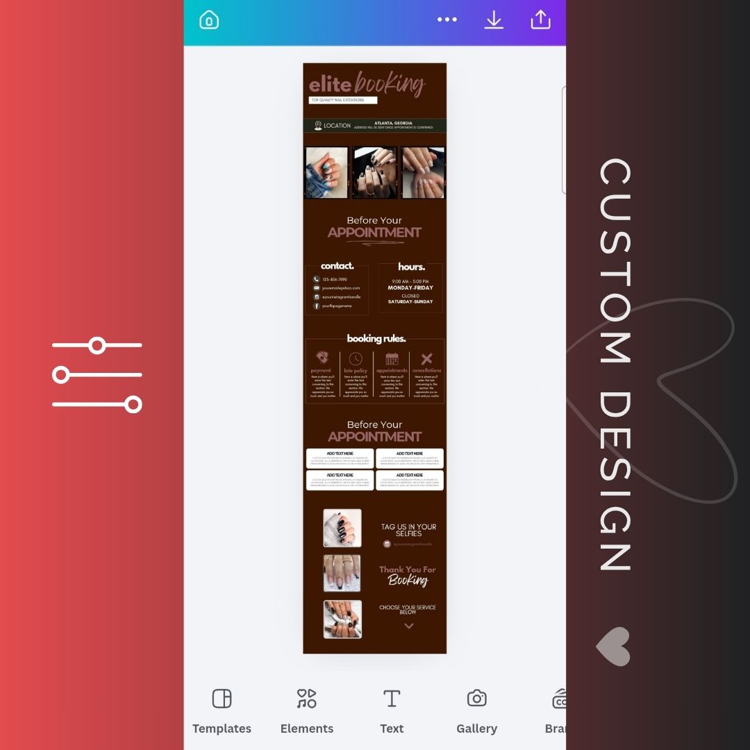 Elite Booking Acuity Design Template