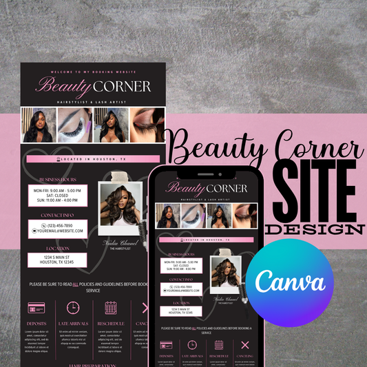 Beauty Corner Acuity Design Template