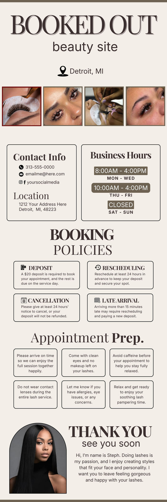 Booked Out Acuity Design Template