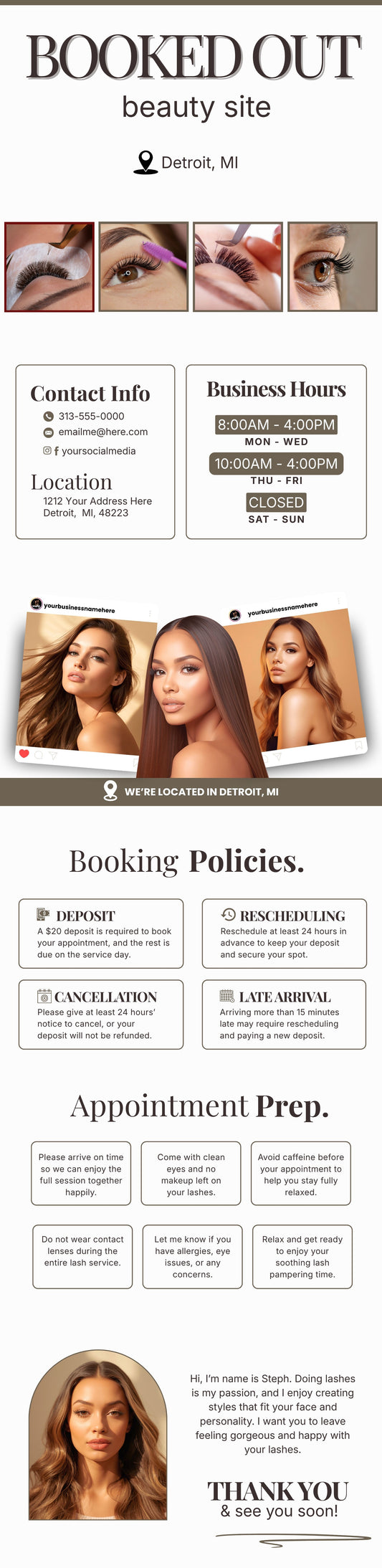 Booked Out Design Setup