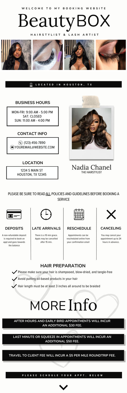 The Beauty Box Acuity Design Template