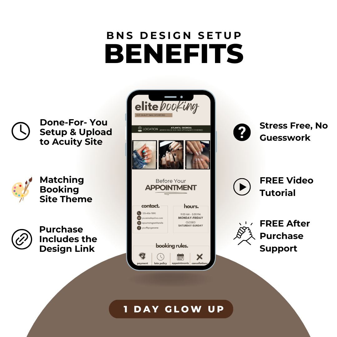 Elite Booking Acuity Design Template
