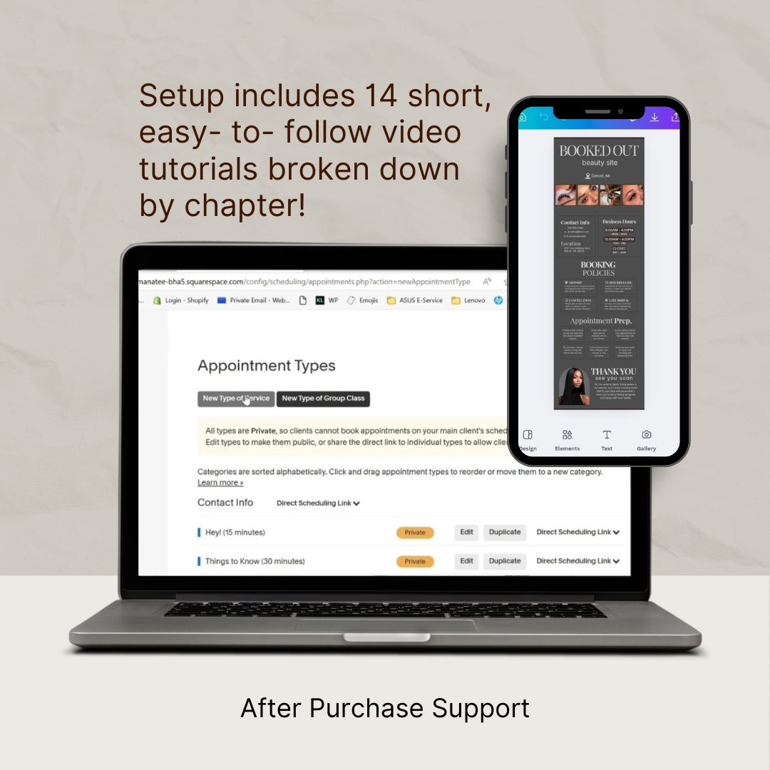 Complete Setup: Booking Site + Design + Tutorial