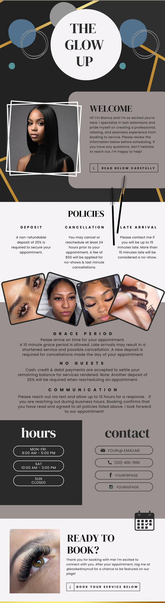 The Glow Up Design Template