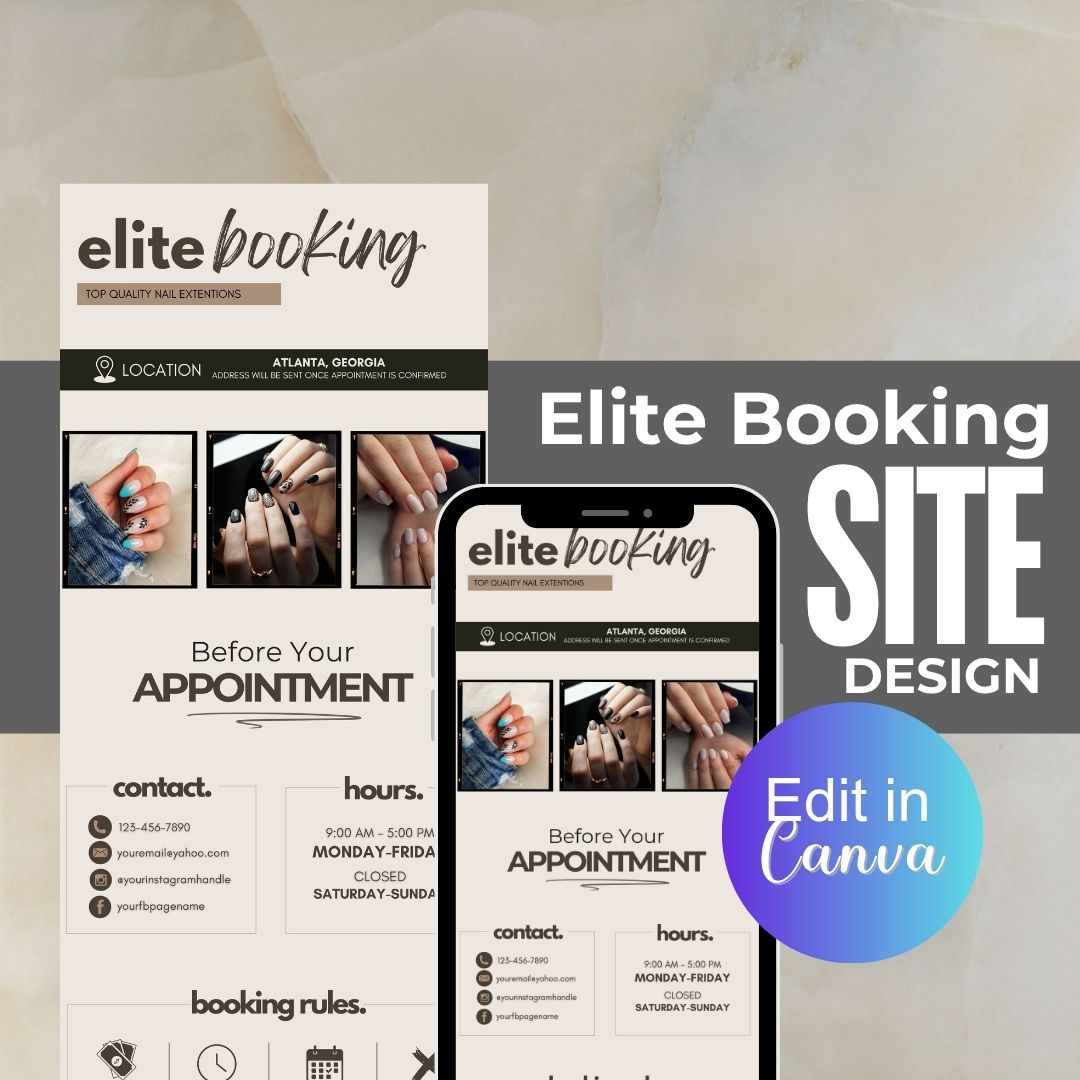 Elite Booking Acuity Design Template