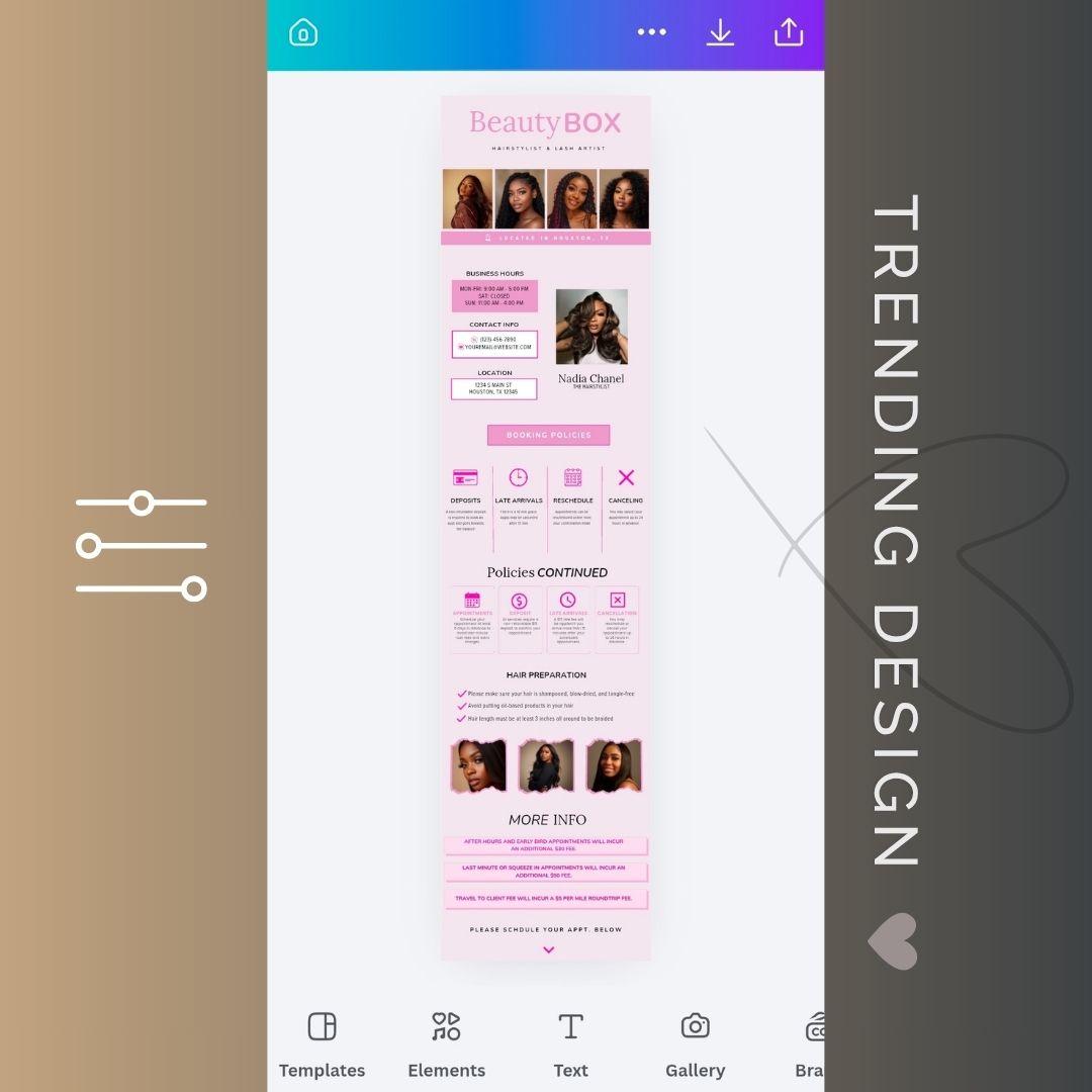 The Beauty Box Acuity Design Template