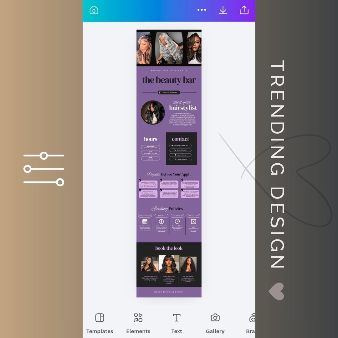 The Beauty Bar Design Setup