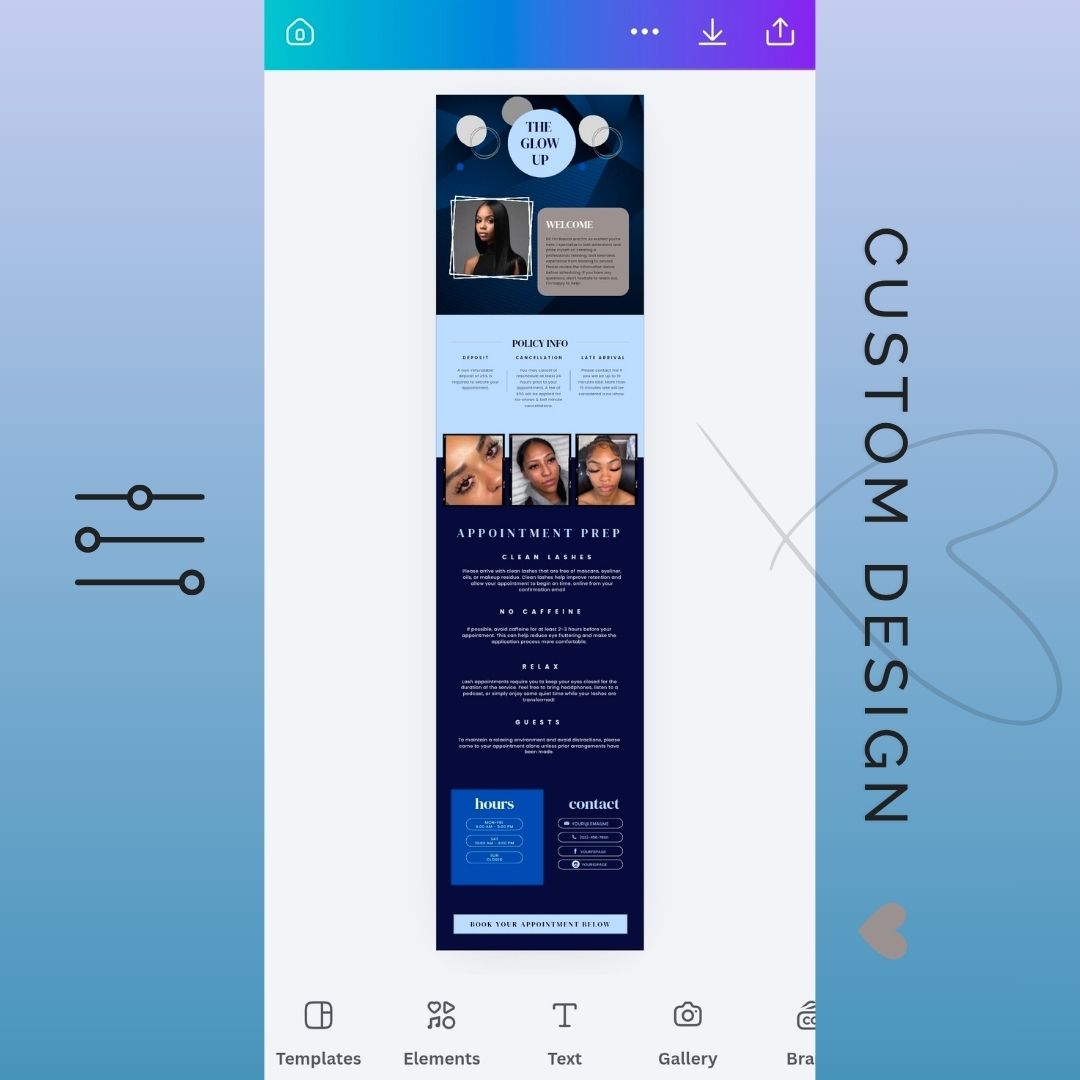The Glow Up Design Template