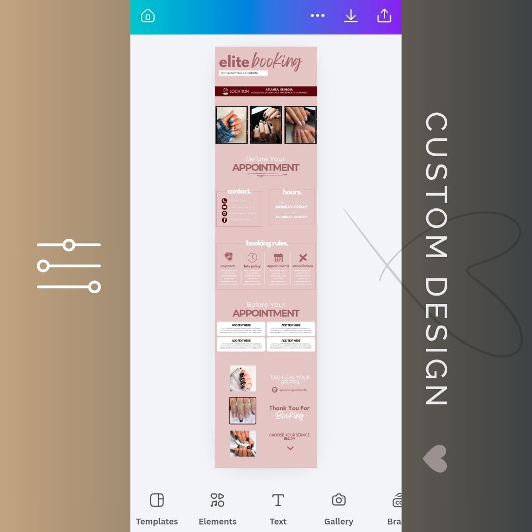 Elite Booking Acuity Design Template