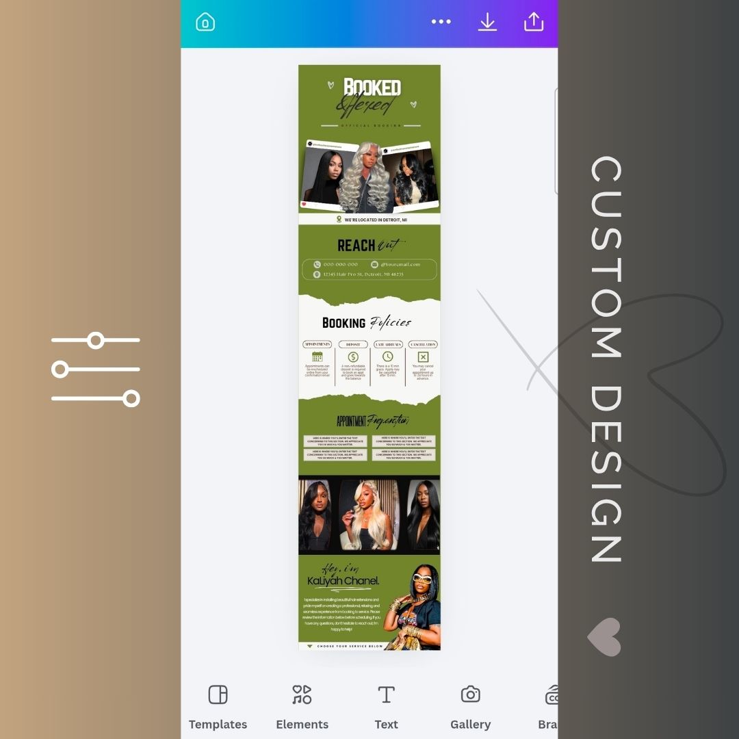 Booked and Flexed Acuity Design Template