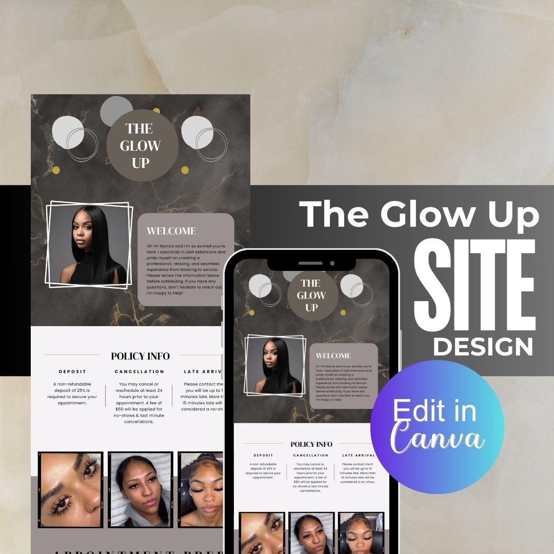 The Glow Up Design Template