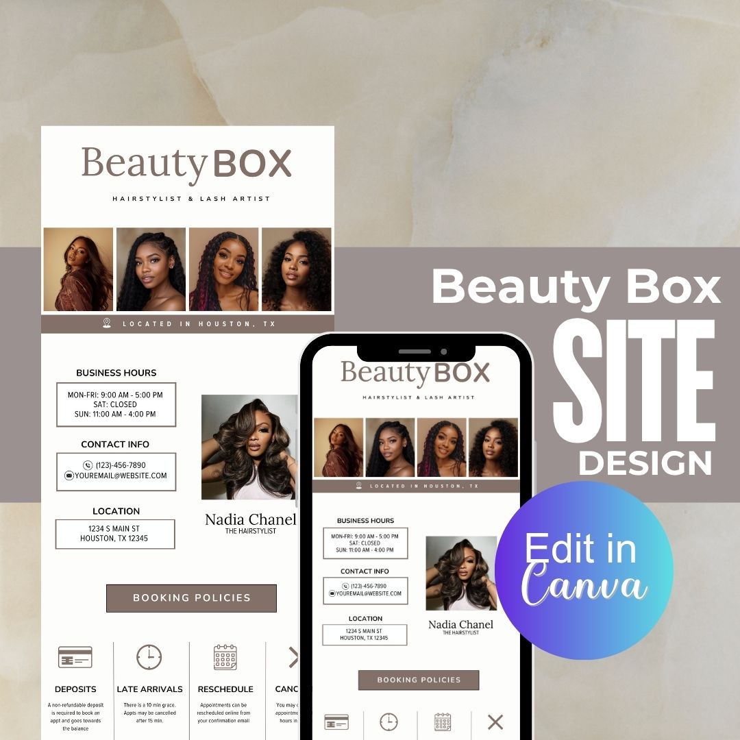 The Beauty Box Acuity Design Template