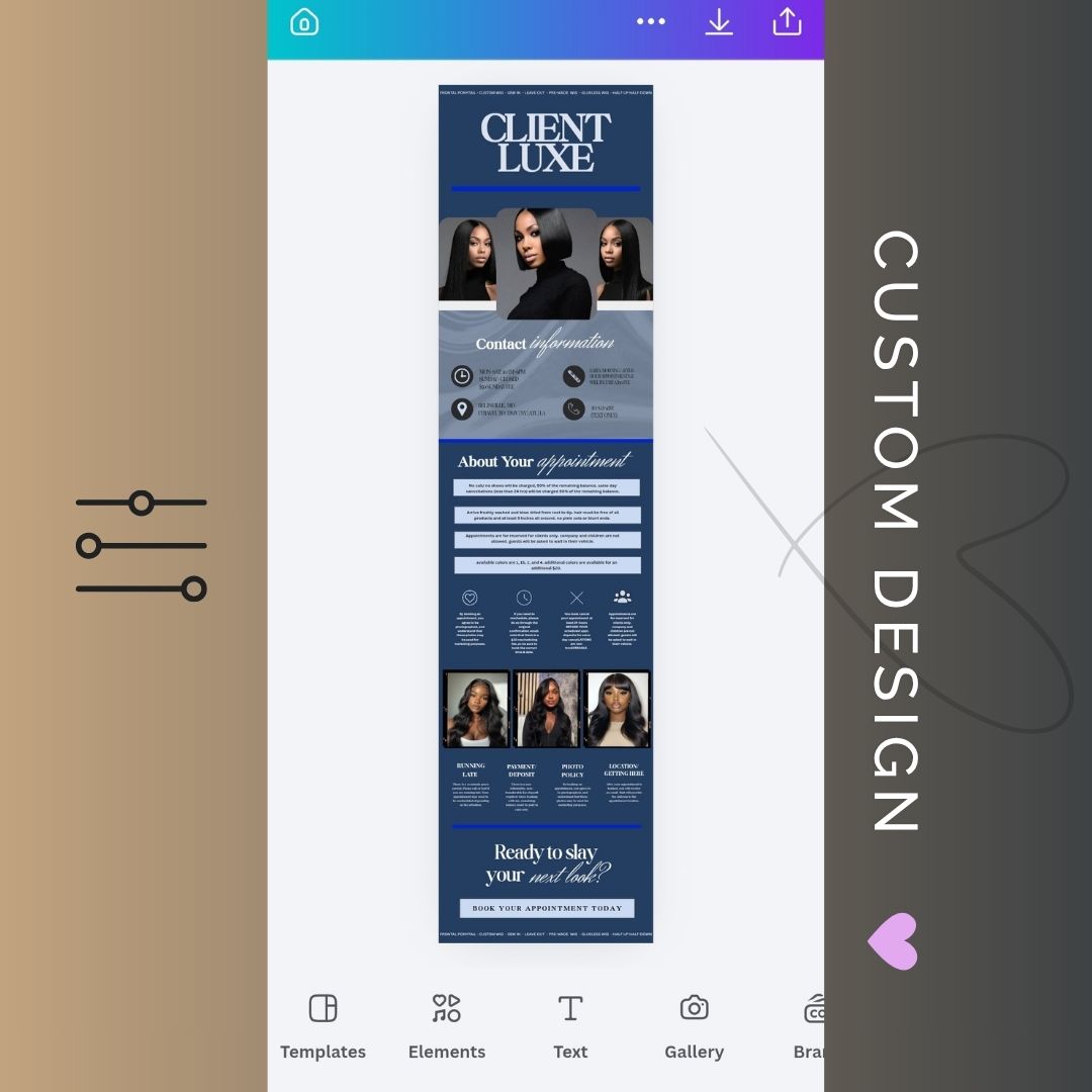 Client Luxe Booking Site Branding Setup Service