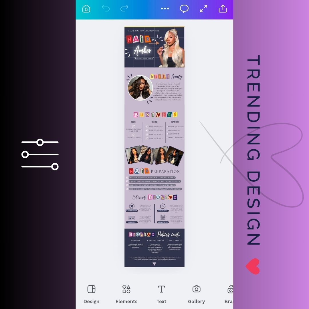 Hair by Me Acuity Design Template